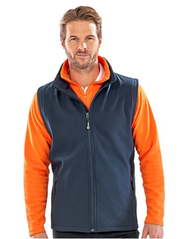 R-R232M-Men's Printable Softshell Bodywarmer with Recycled Fleece Inner